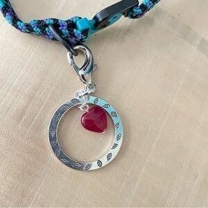 $10 SALE Pet Handmade Cat Dog Collar Charm Red Heart Stamped Metal